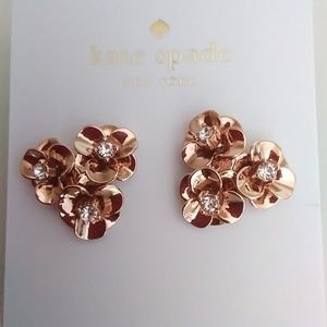 Kate Spade New Gold 3 Flower Earrings
